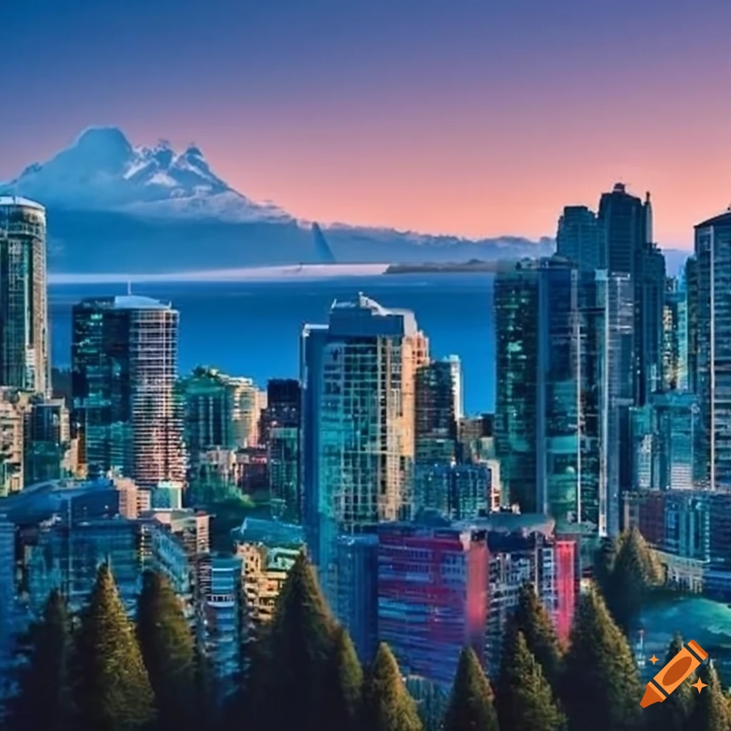 Skyline of vancouver on Craiyon