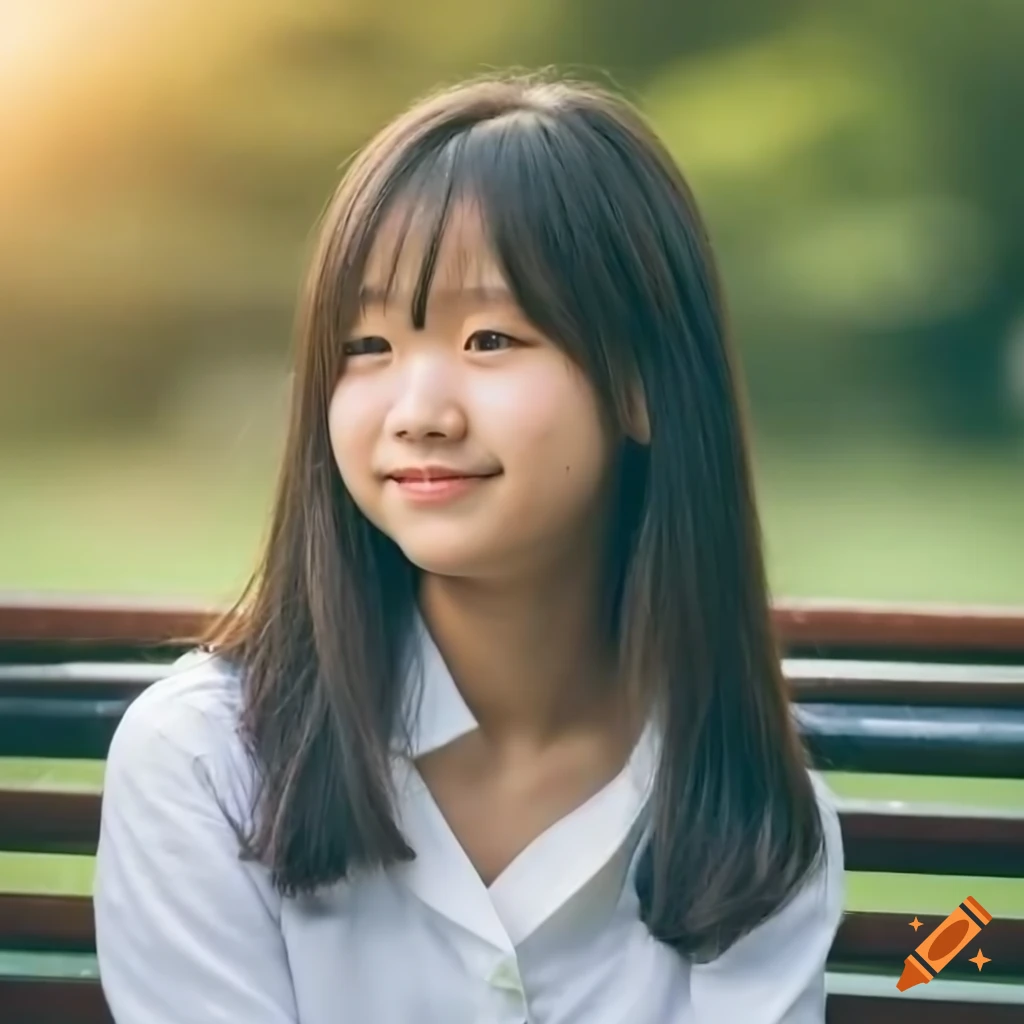Portrait of a japanese girl in a summer school uniform