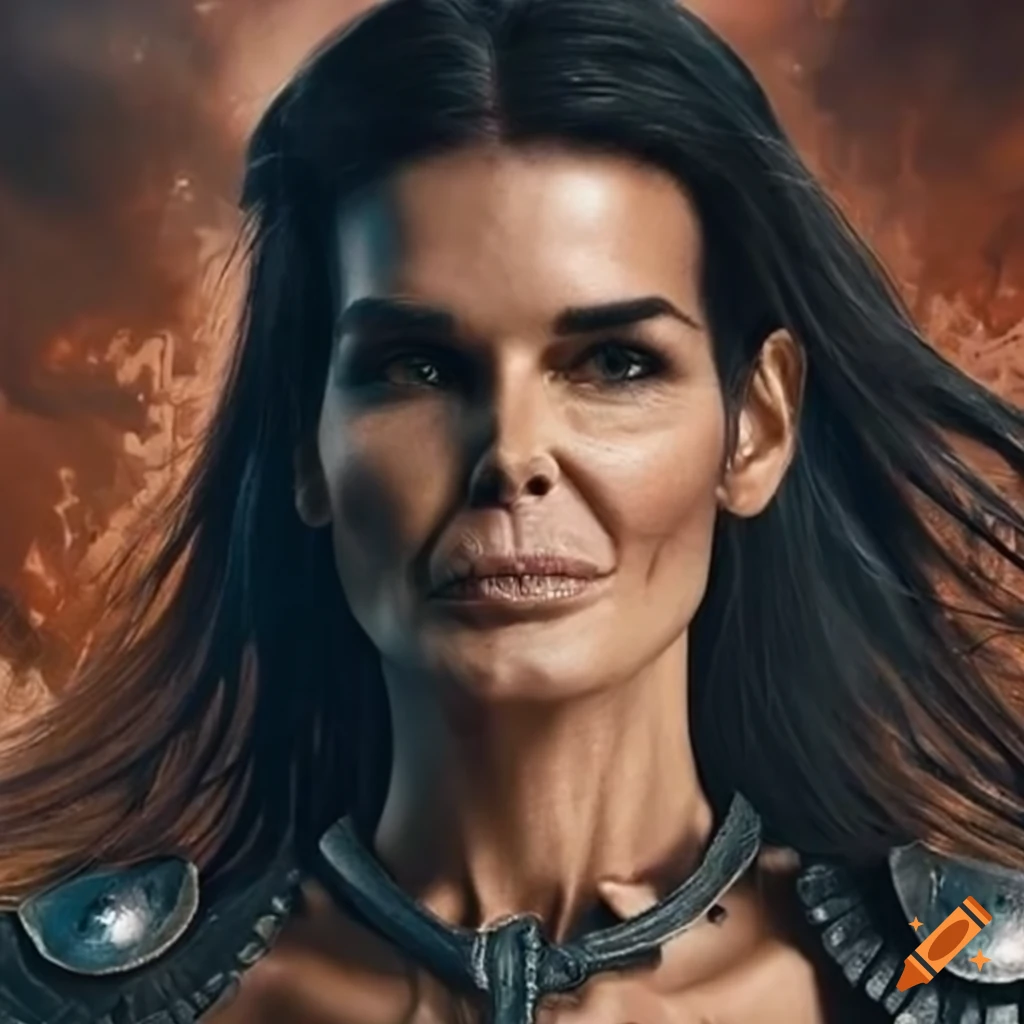 Angie Harmon as a Skeleton Warrior