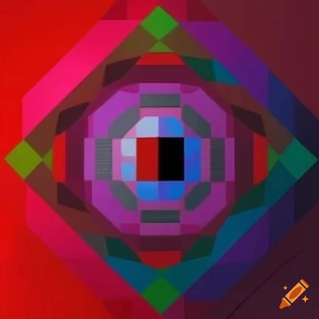 Victor Vasarely geometric surreal illusion artwork