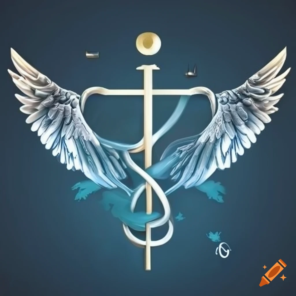Ukrainian medic emblem patch with medical symbol on Craiyon