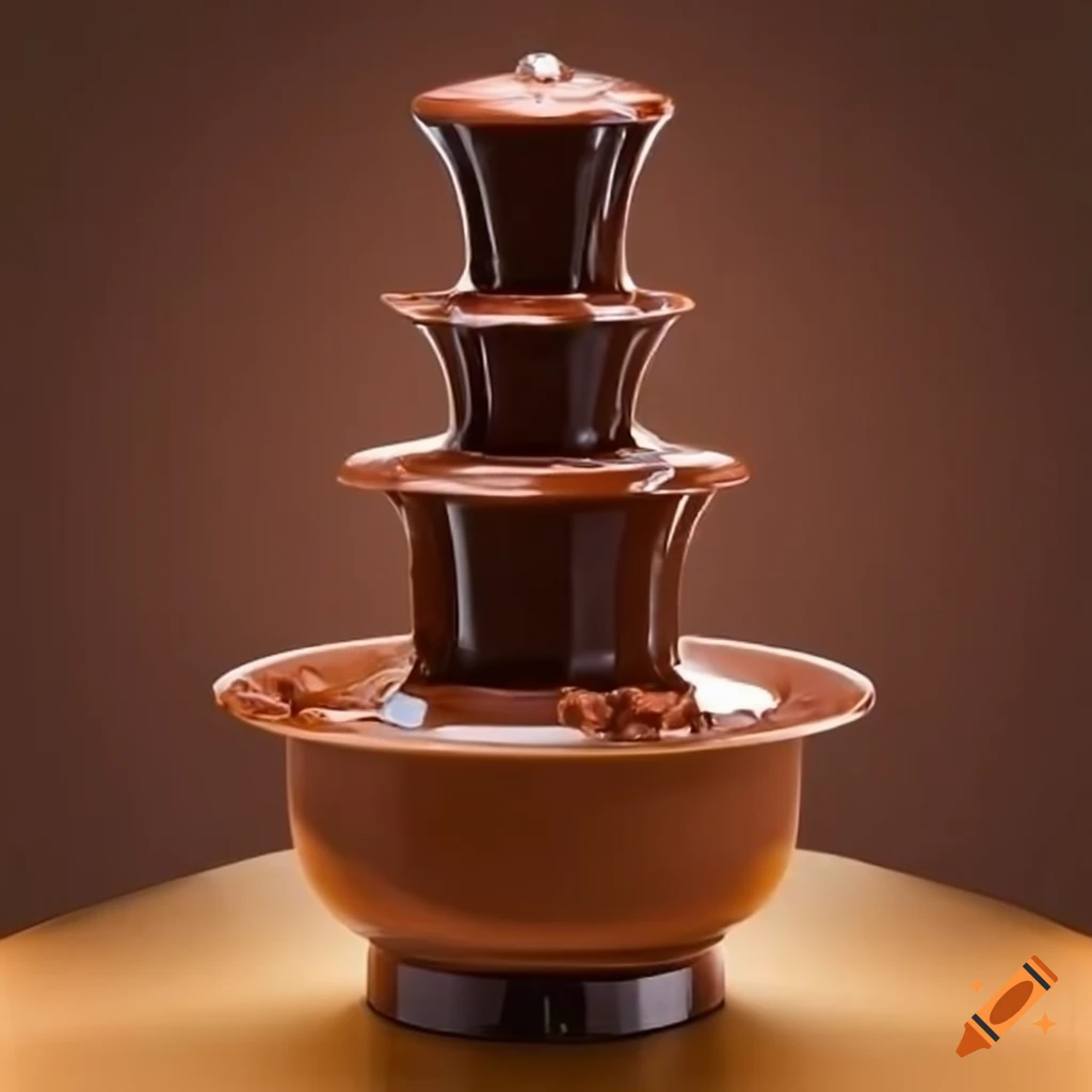 Chocolate fountain in a chocolate city
