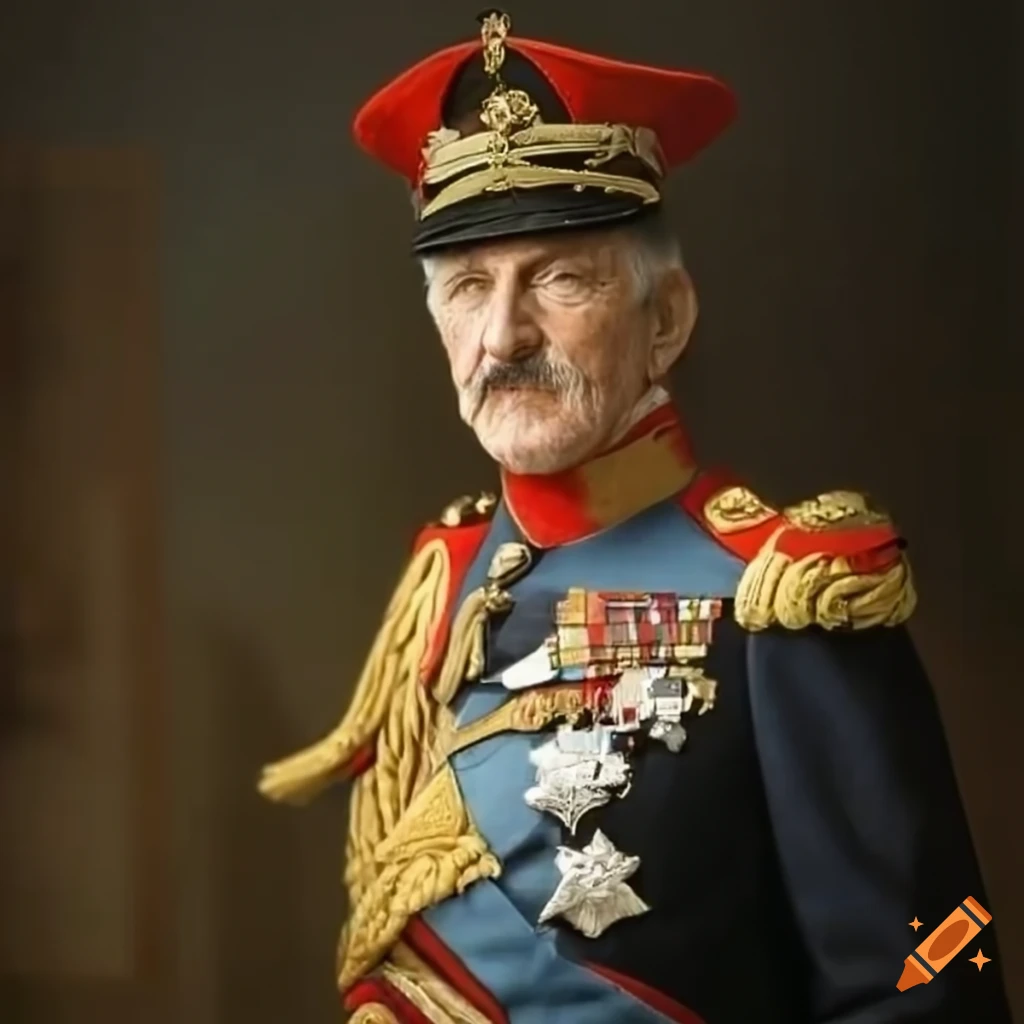 Portrait of a spanish military leader in uniform