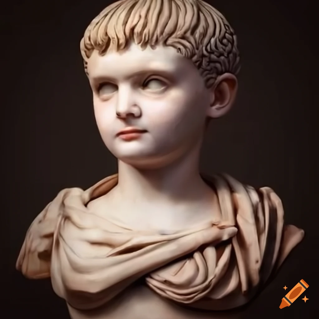 Portraits of roman emperor domitian in different stages of his life on ...