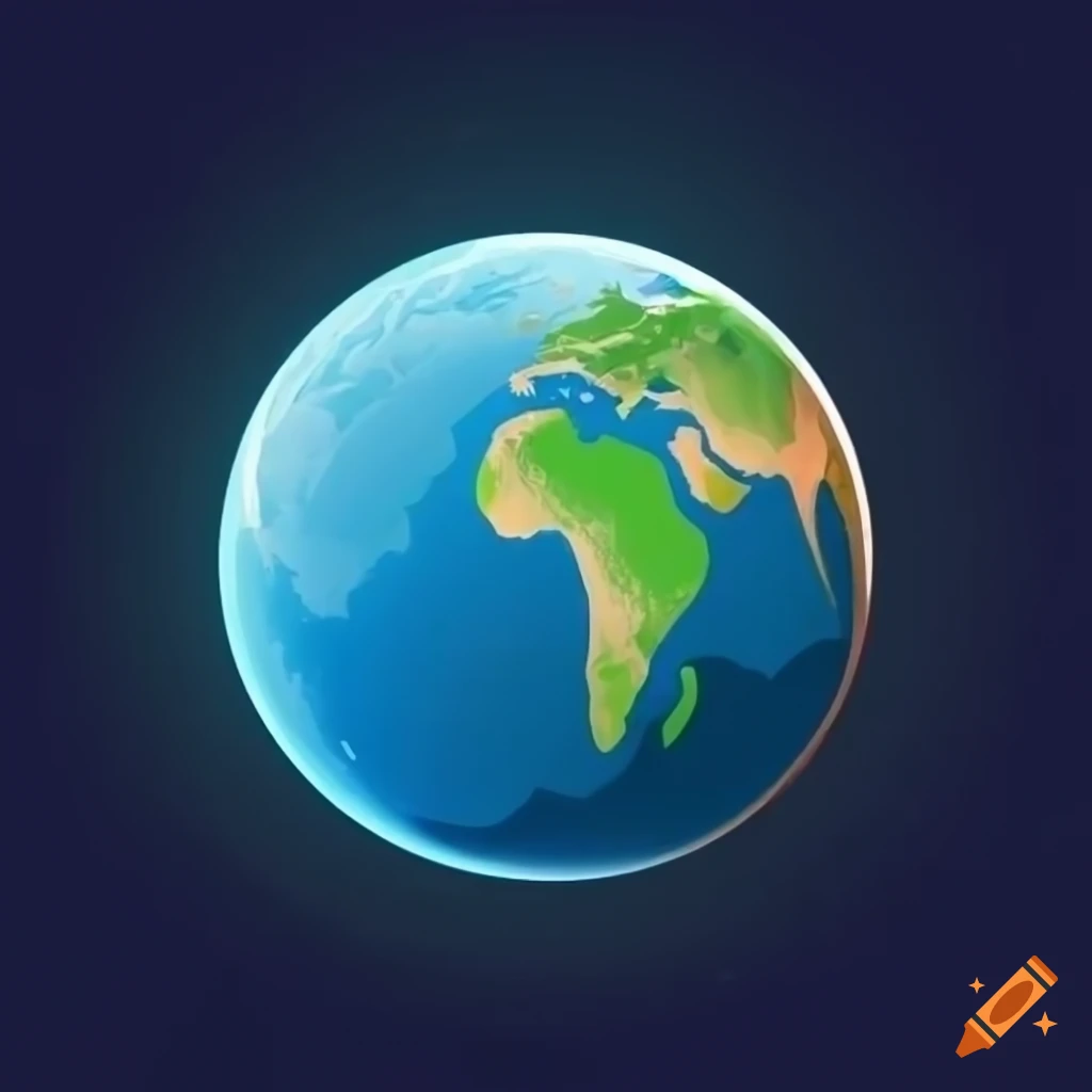 stylized vector illustration of planet earth