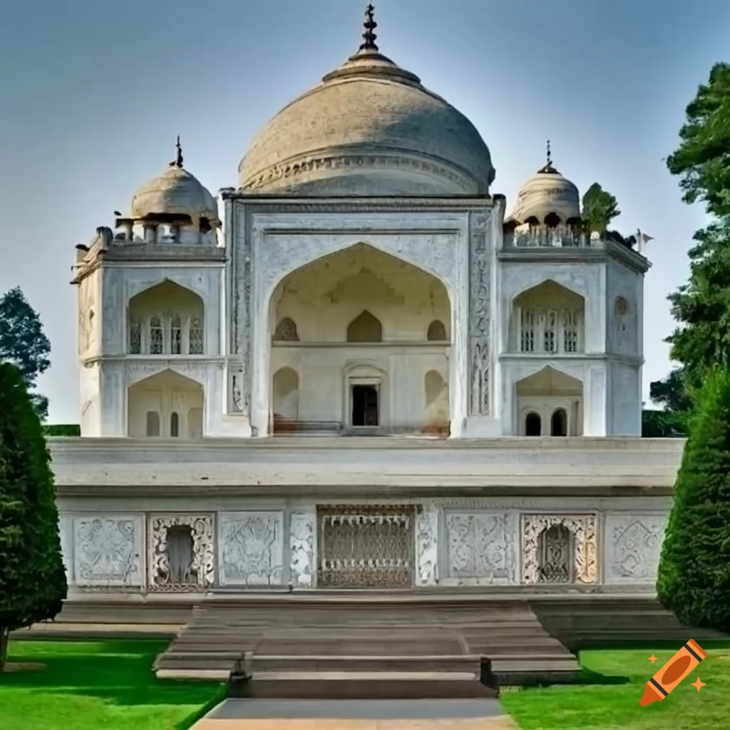 Full Frontal View Of Mughal Mahal White House Whitemarsh Lynnewood On Craiyon 0369