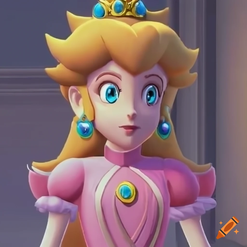 Cosplay of link in princess peach's ballgown on Craiyon