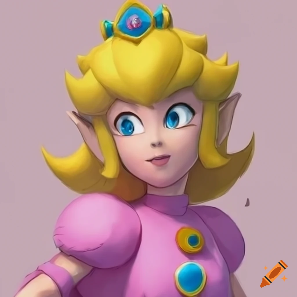 Princess Peach And Link Swap Costumes Artwork 