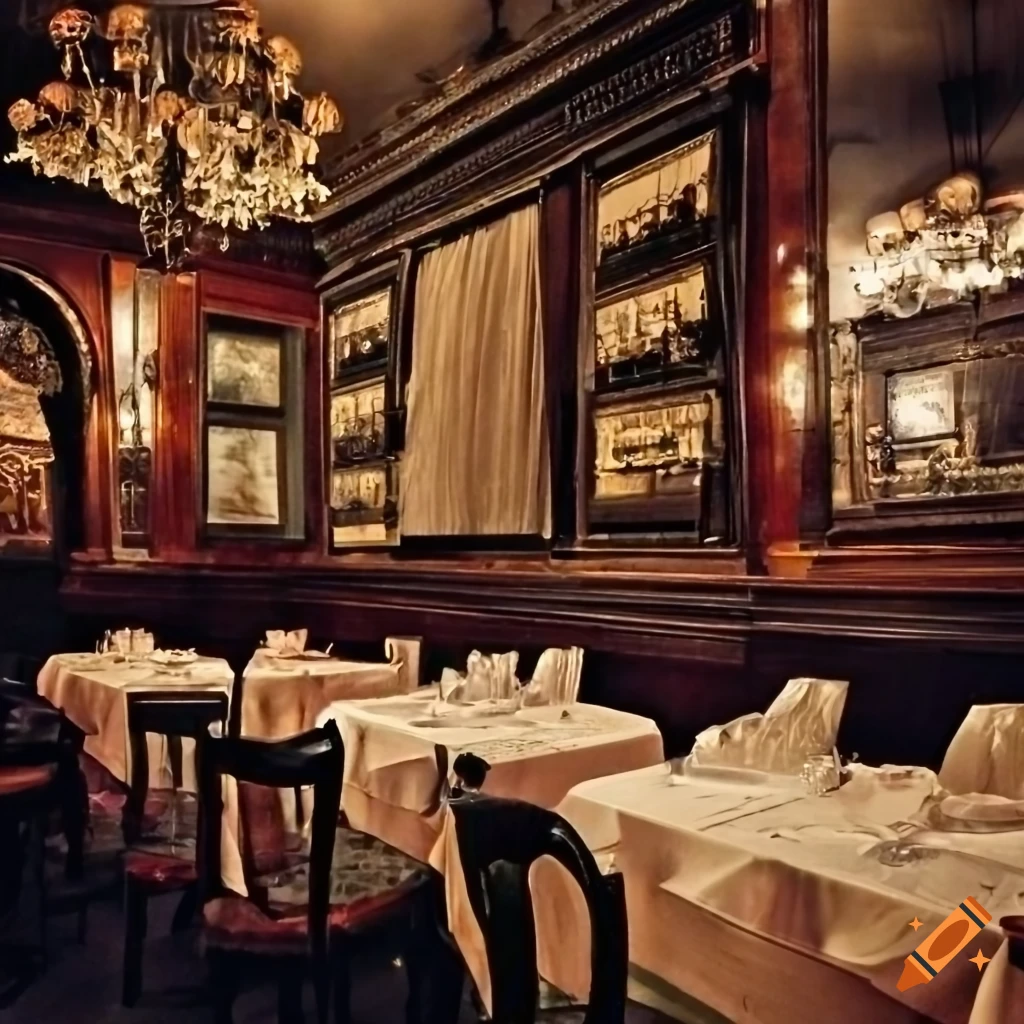 Image of a dark and atmospheric new york city restaurant on Craiyon