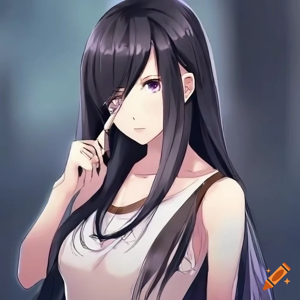 HD wallpaper: anime, anime girls, glasses, black hair, long hair, black  eyes | Wallpaper Flare