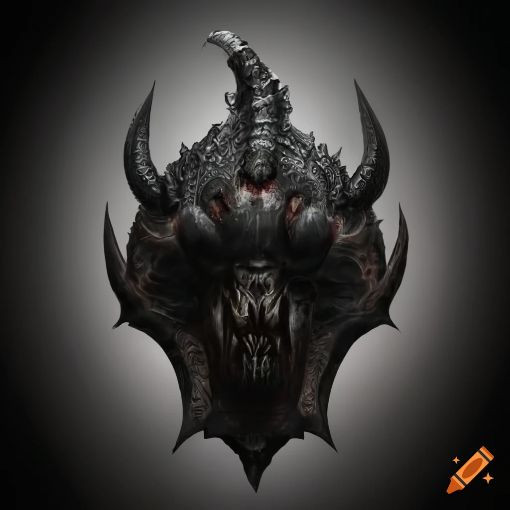 black demonic shield