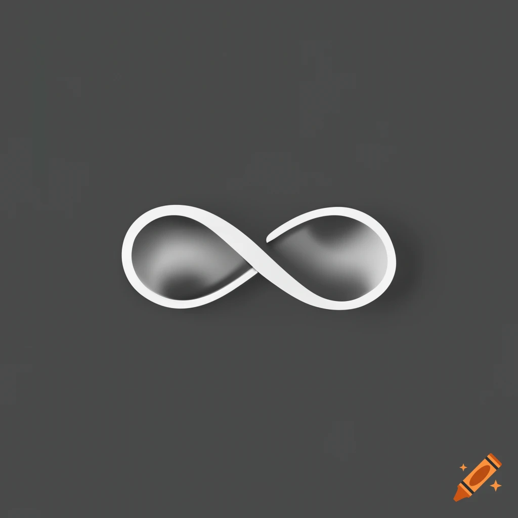 Black Simplistic Infinity Sign Simplistic black and white infinity symbol logo on Craiyon