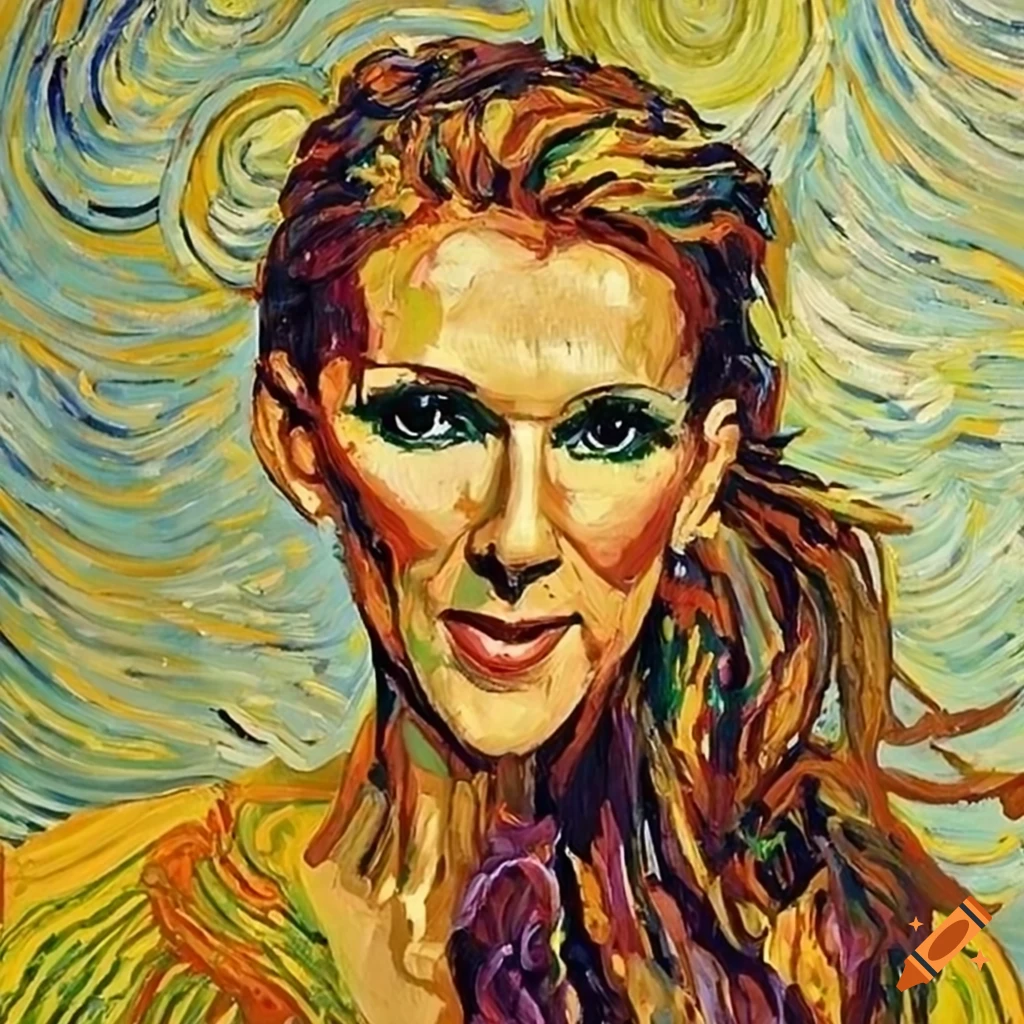 Portrait of celine dion by van gogh on Craiyon