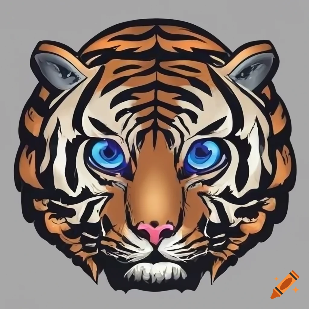 Mascot logo blue tiger com fundo | Vetor Premium | Blue tigers, Logo design  art, Game logo design