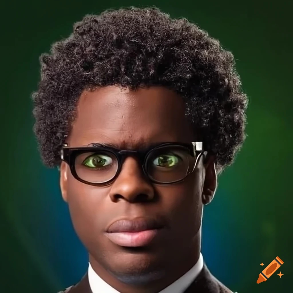 Portrait of an intelligent politician with green glasses on Craiyon