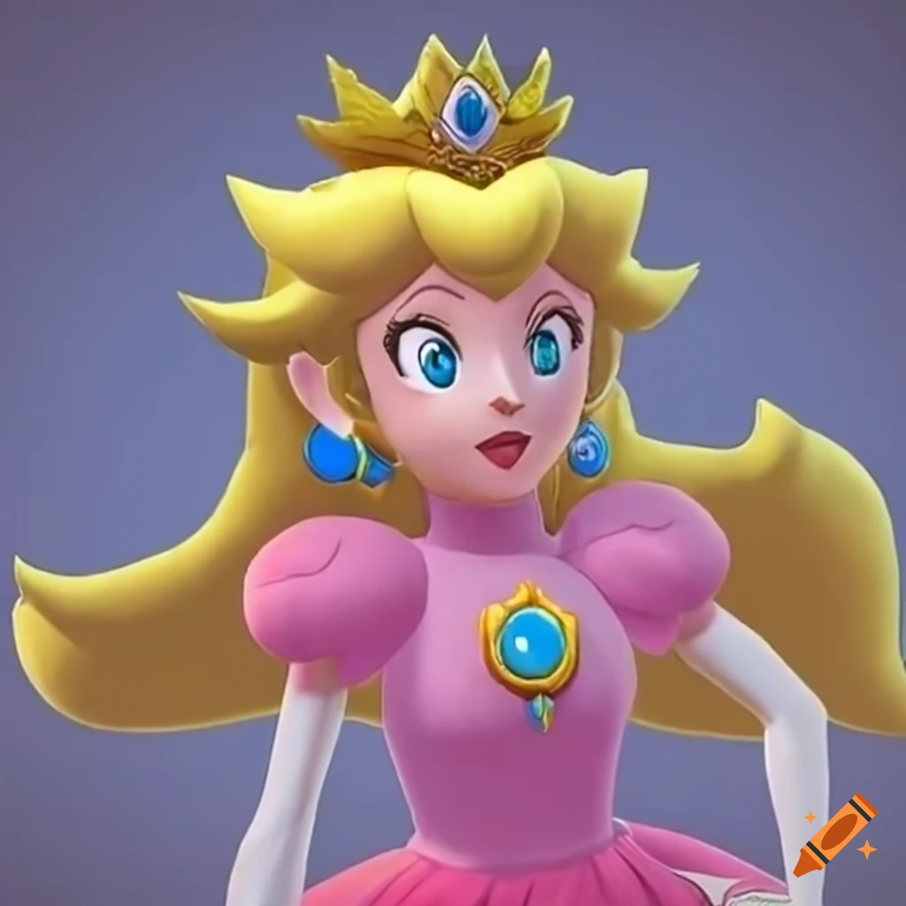 Princess peach and link in costume swap, ballroom setting on Craiyon