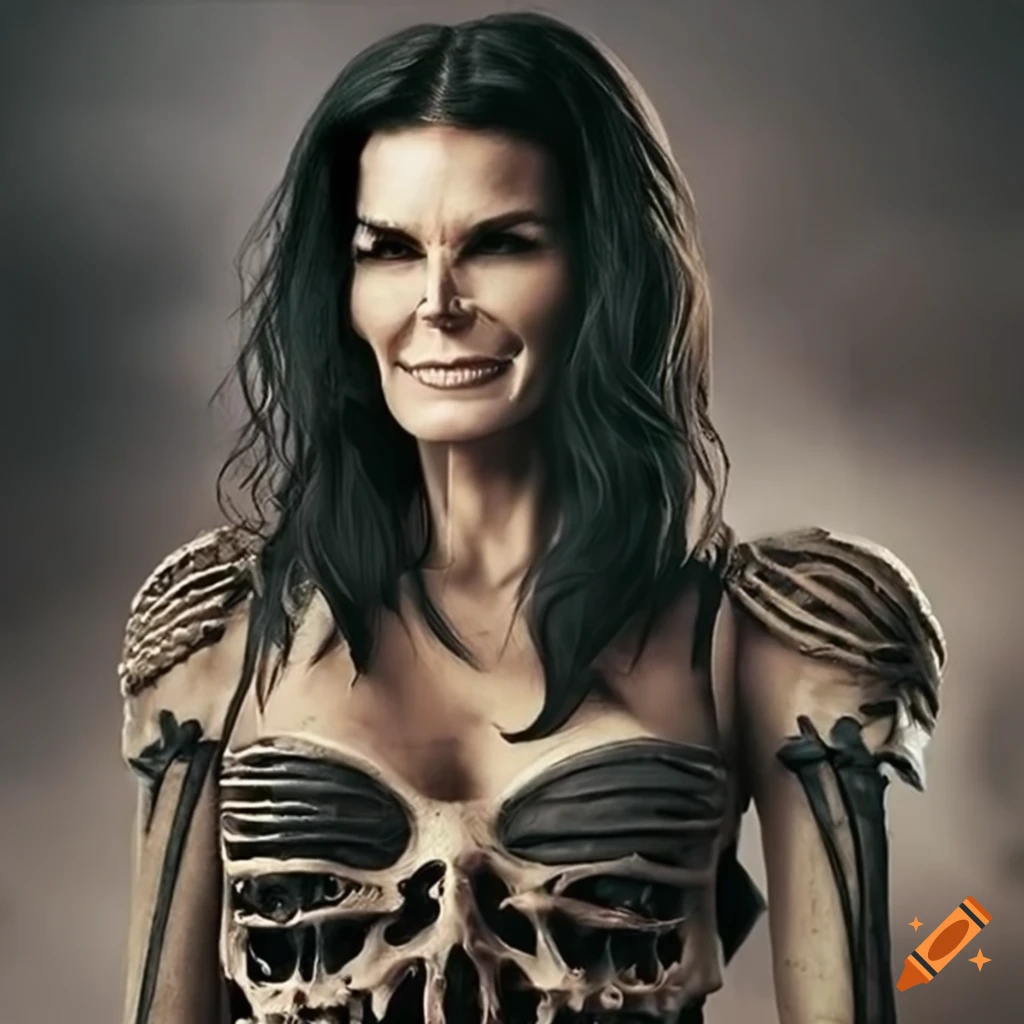 Angie Harmon as a Skeleton Warrior