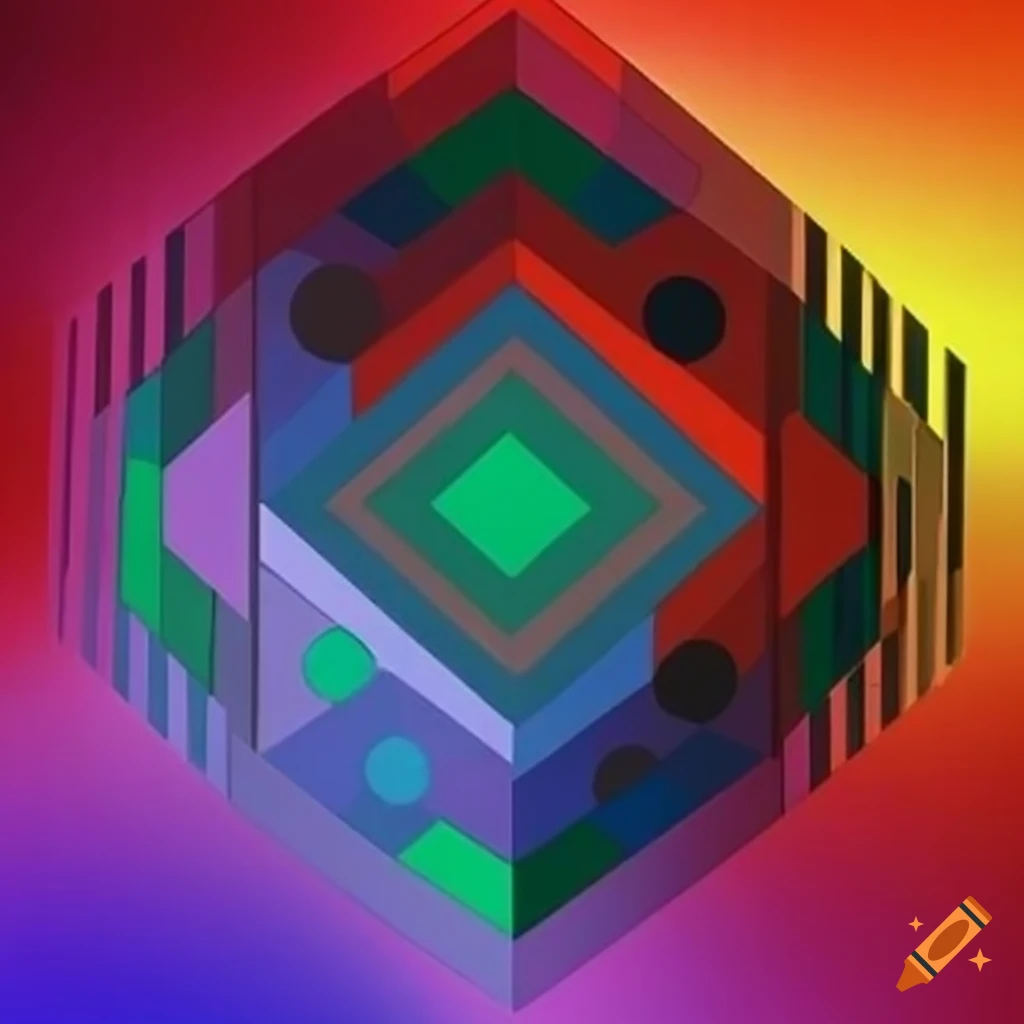 geometric surrealistic illusions by Victor Vasarely