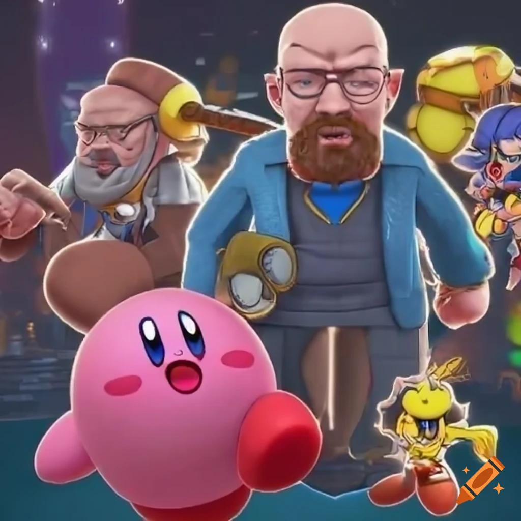 Kirby star allies and breaking bad crossover on Craiyon