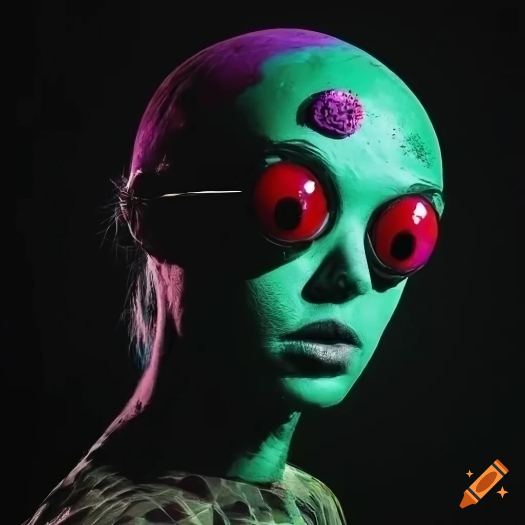 photo of a colorful disco with monster characters