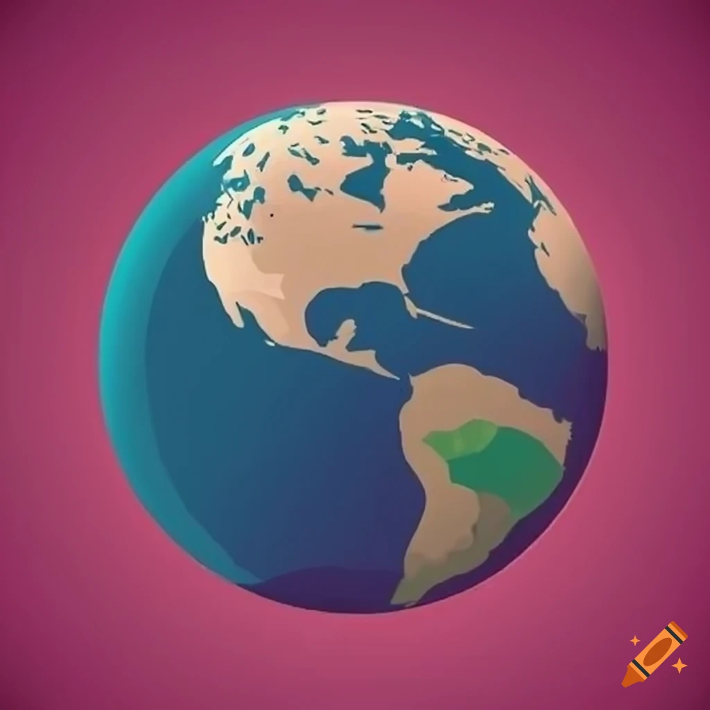 stylized vector art of the Earth