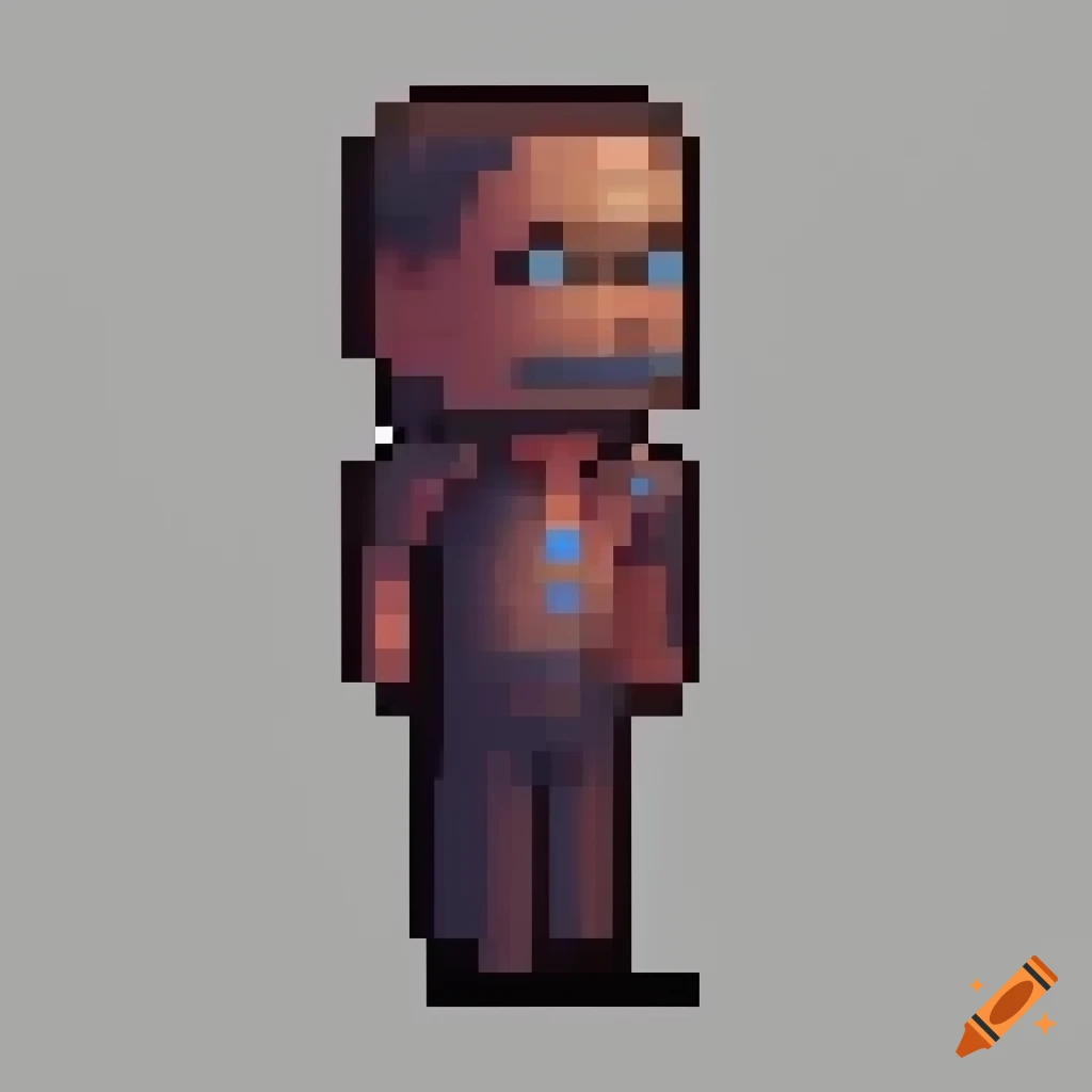 pixelated representation of a man