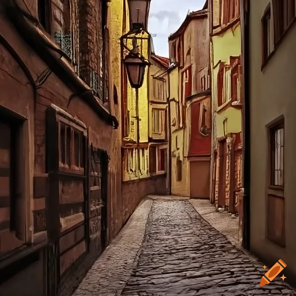 alleyways in an old town