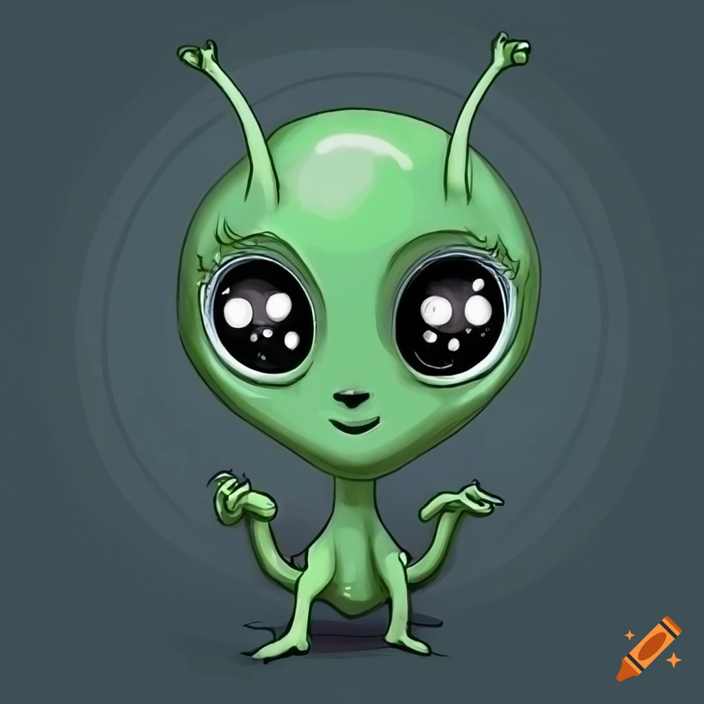 Cute alien character on Craiyon