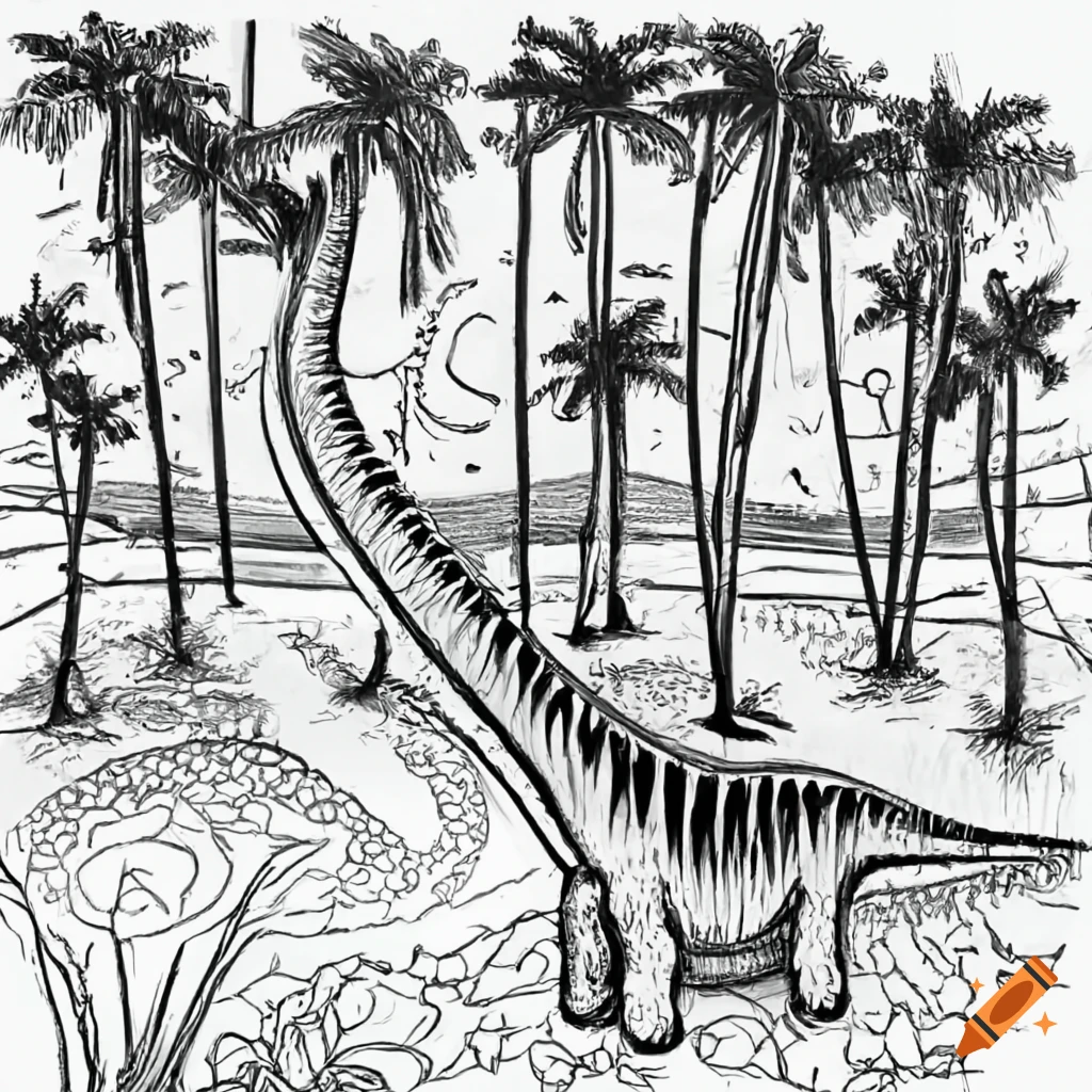 Diplodocus Drawing Decorative Body Stock Illustration 2006194841 |  Shutterstock