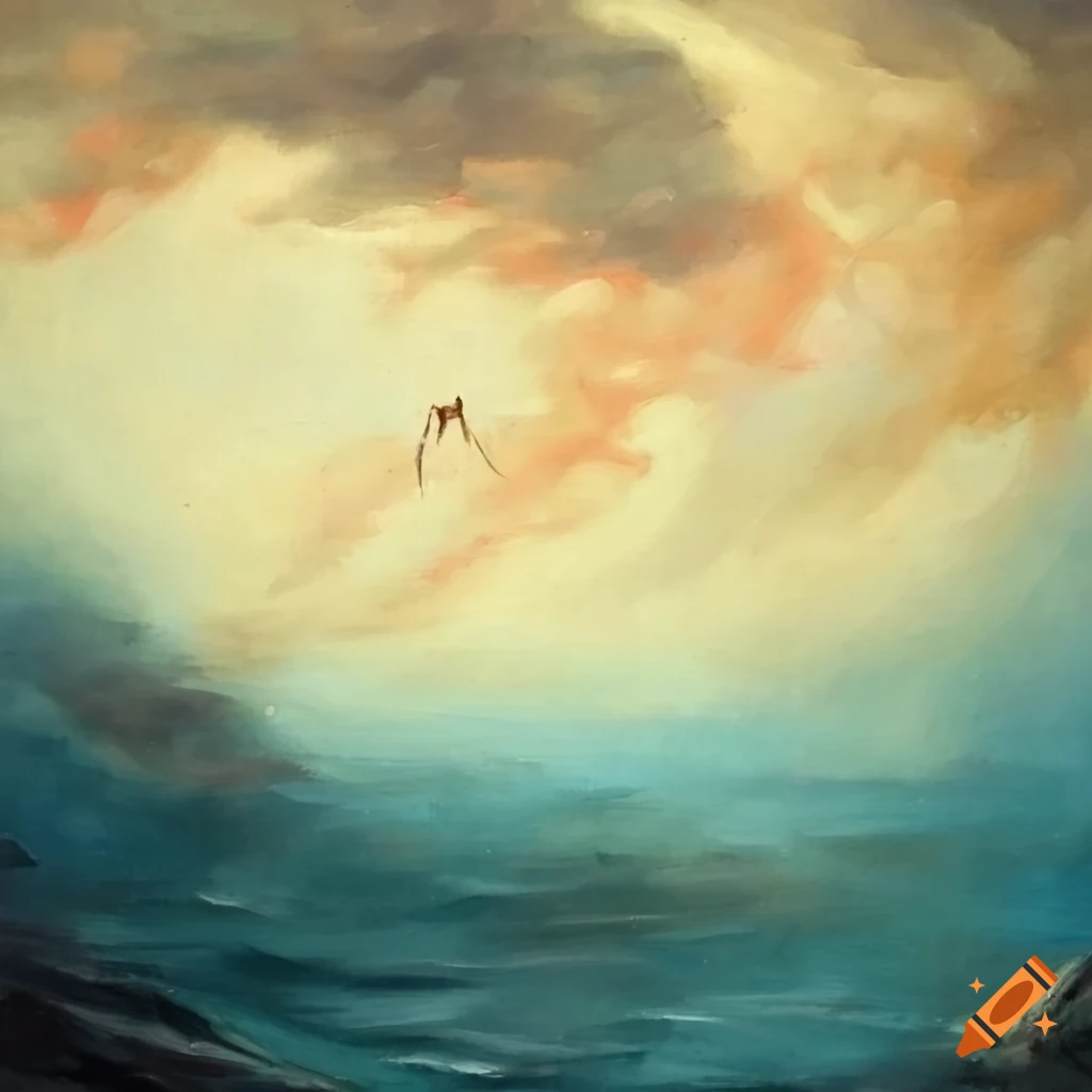 Vintage oil painting of a diving board on Craiyon