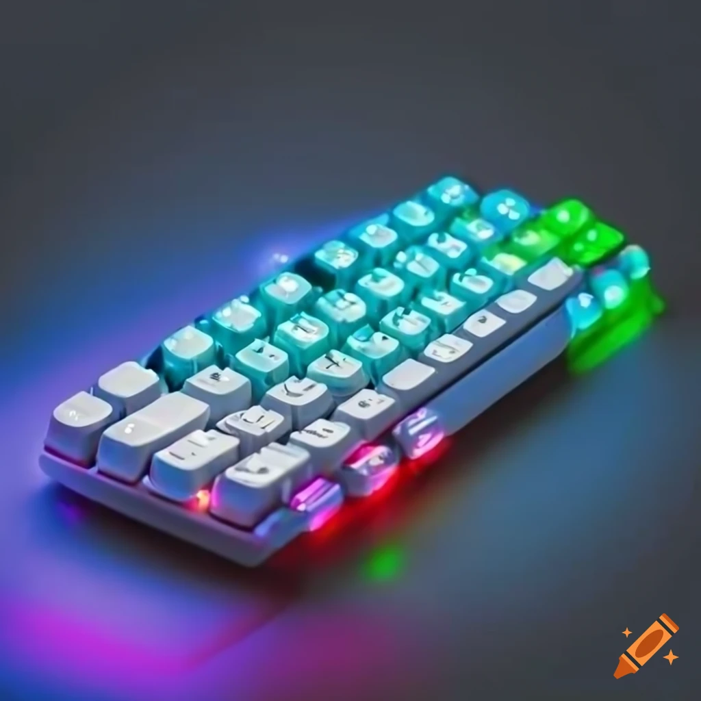 Rgb Lit White Keyboard On Craiyon