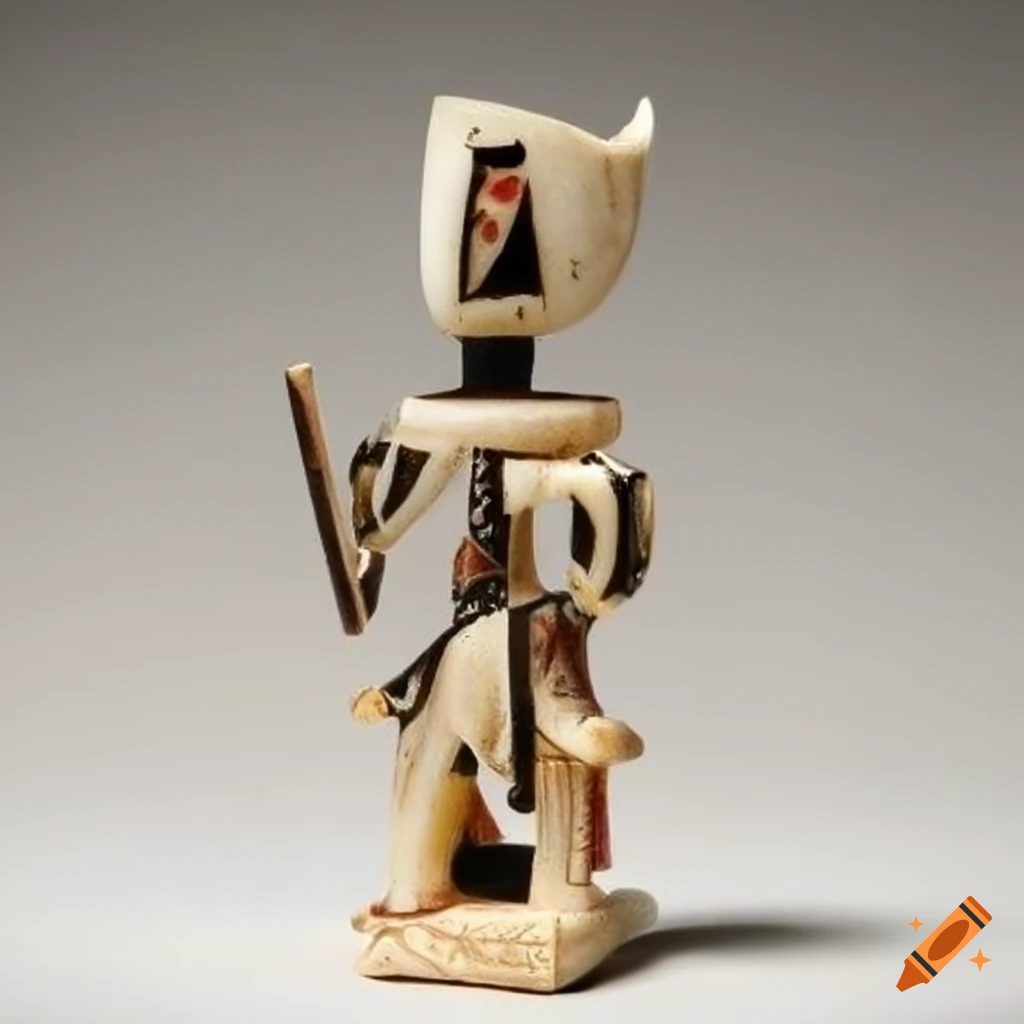 Ivory sculpture of a toy knight by wifredo lam on Craiyon