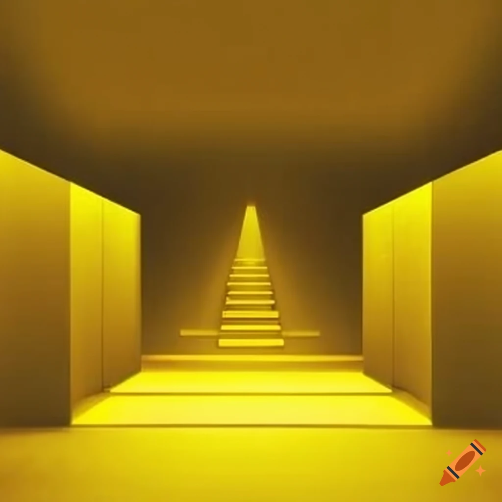 yellow lit maze