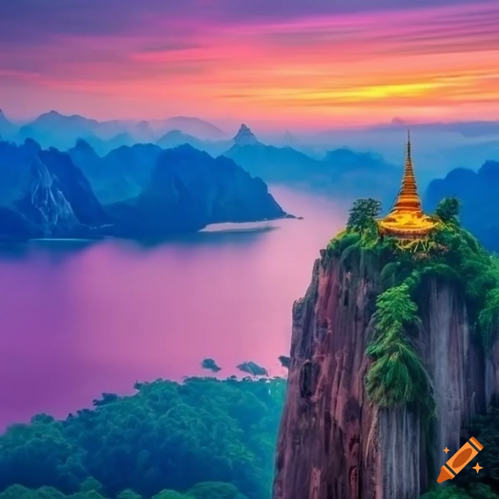 Scenic View Of Thailand On Craiyon Scenic View Of Thailand On Craiyon