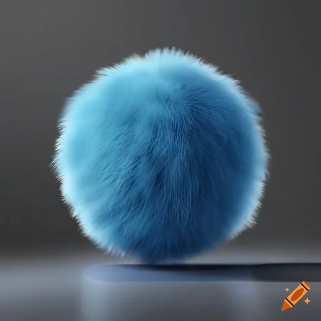 Blue fluffy sphere on Craiyon