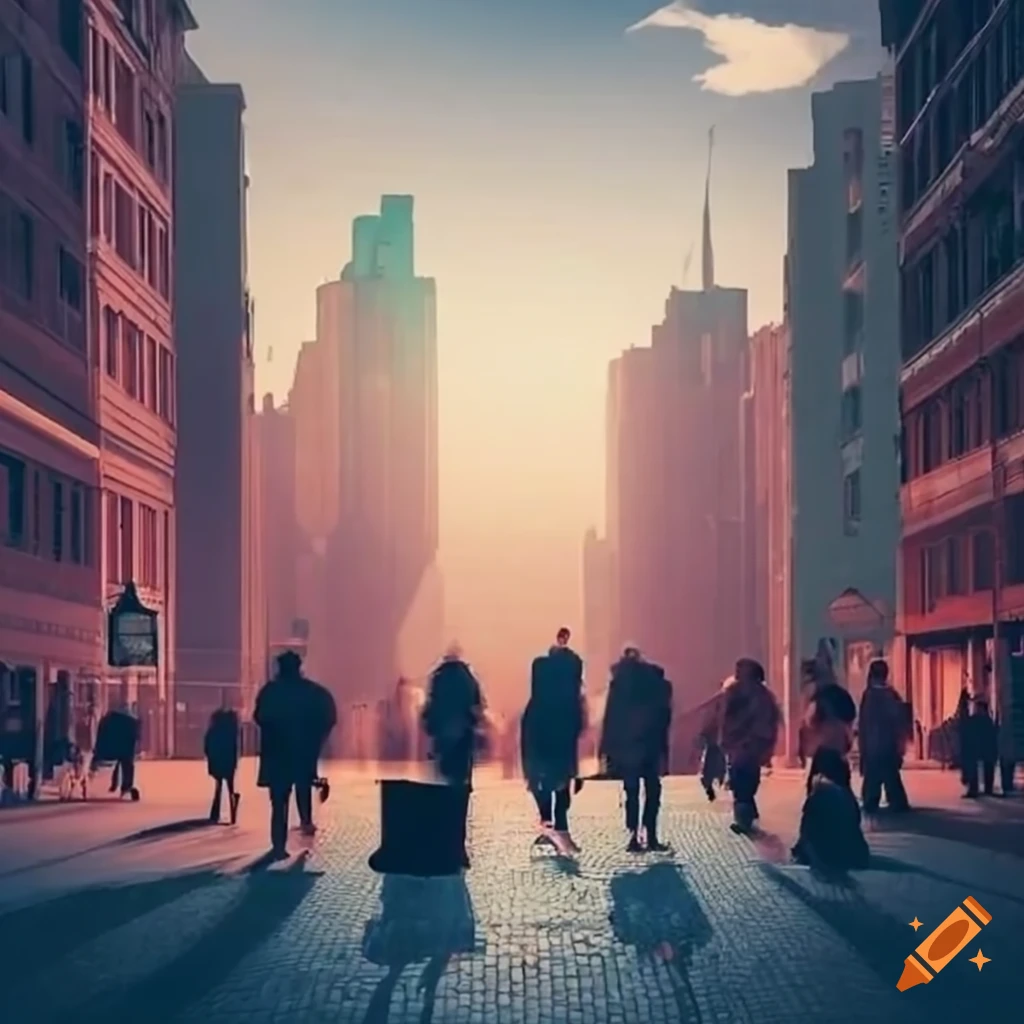 wide-scale-city-view-with-people-at-street-level-on-craiyon