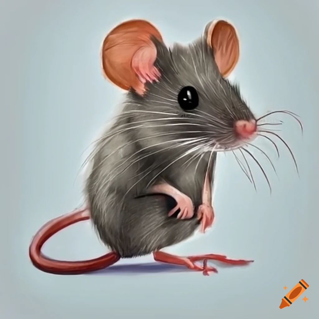 Minimalist Black and White Rat Drawing with Detailed Illustrations Stock  Illustration - Illustration of sketch, highly: 286490345