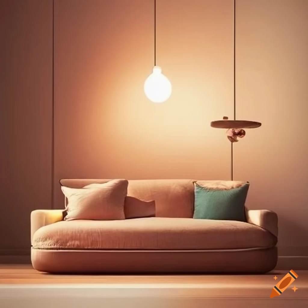 Cozy living room with warm lighting