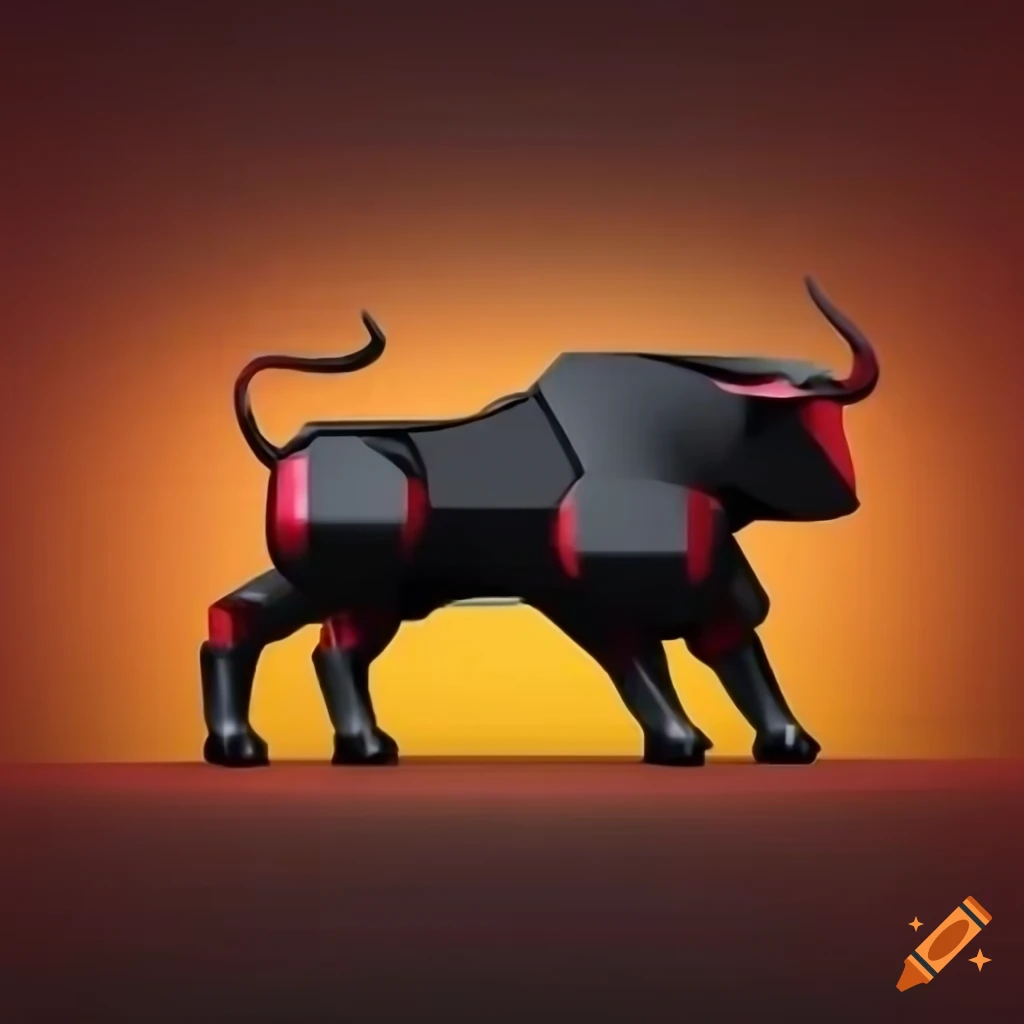 A logo for trading business with bull on Craiyon