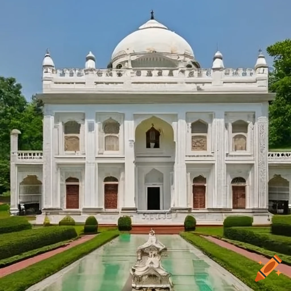 Frontal View Of Mughal Mahal White House Whitemarsh Lynnewood On Craiyon 6618