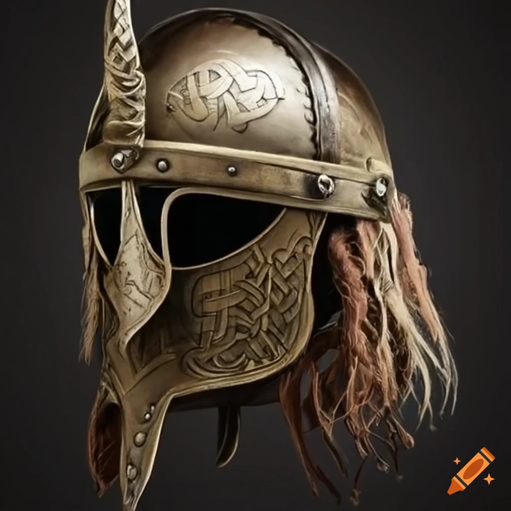 Mezcla de casco vikingo y casco griego on Craiyon