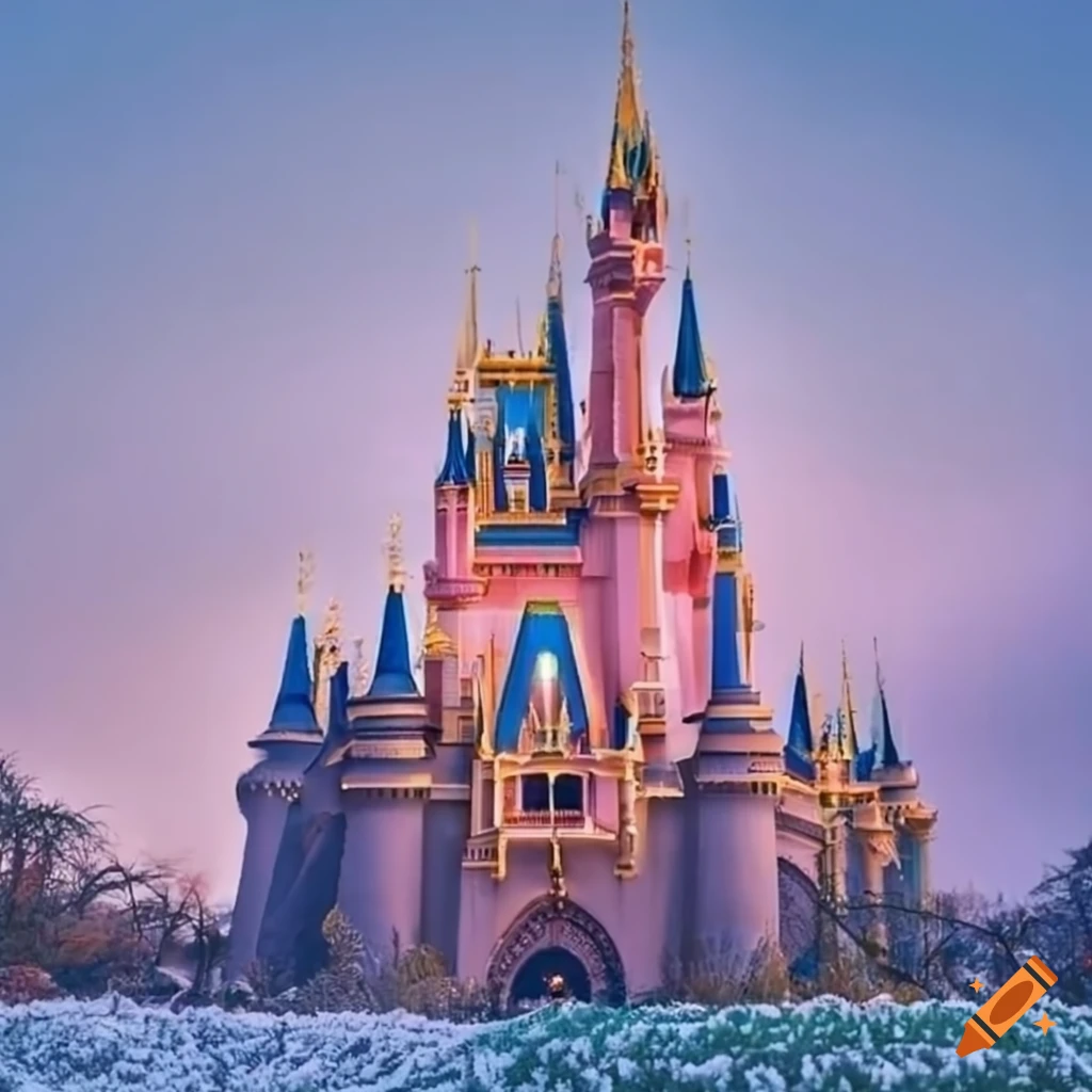Winter Wonderland With A Magic Kingdom In The Clouds