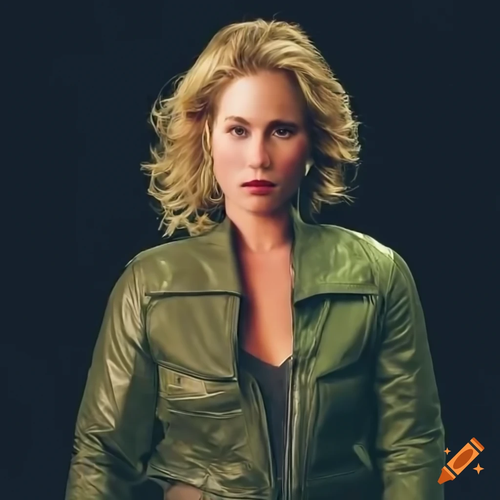 Nighttime fashion photography with actress christina applegate look-alike