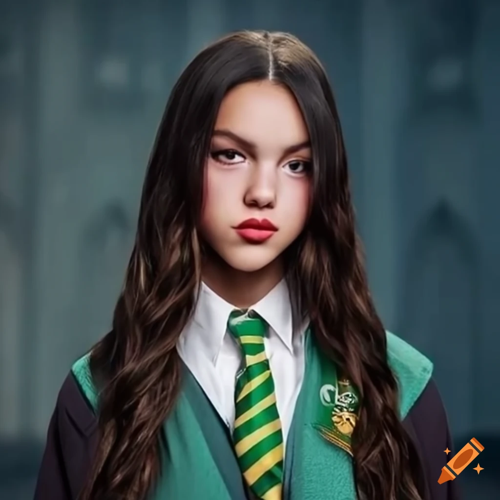 olivia-rodrigo-in-slytherin-uniform-on-craiyon