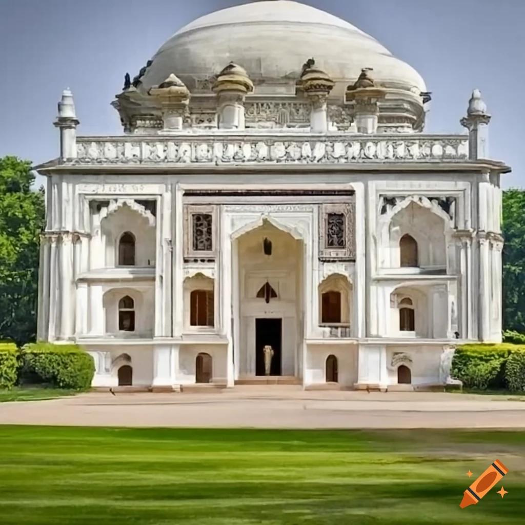 Frontal View Of Mughal Mahal White House Whitemarsh Lynnewood On Craiyon 5393