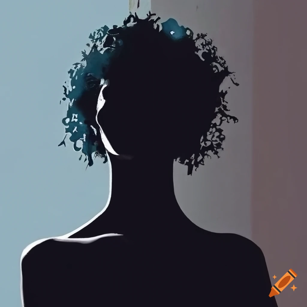 people depicted in stencil art