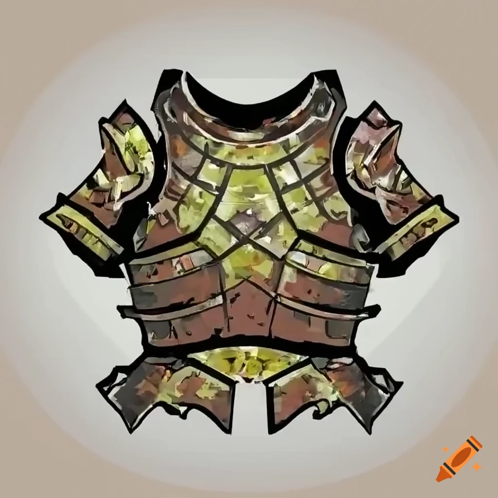 Intricate bronze chestplate armor inspired by darkest dungeon on Craiyon