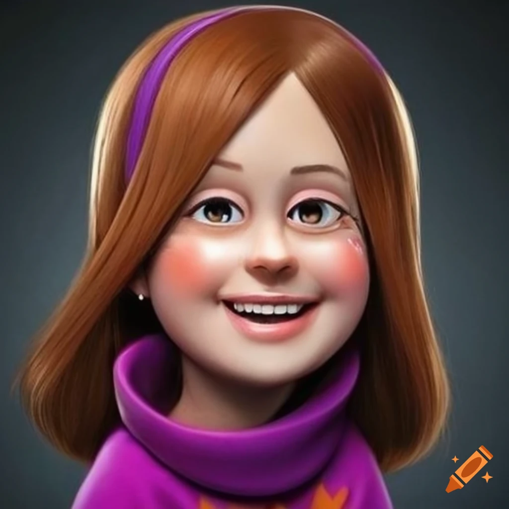 Realistic portrait of mabel pines from gravity falls on Craiyon