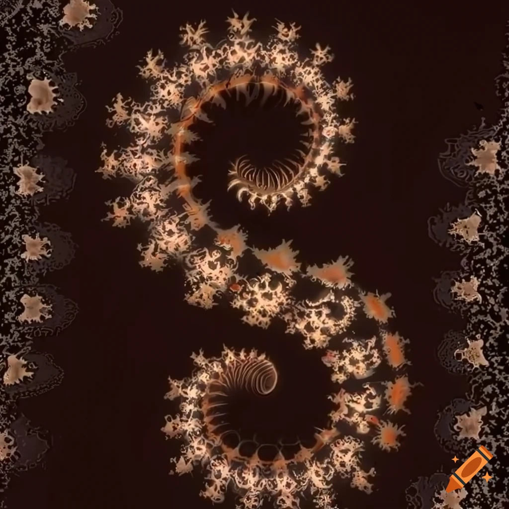 fractal art of a zoomed centipede