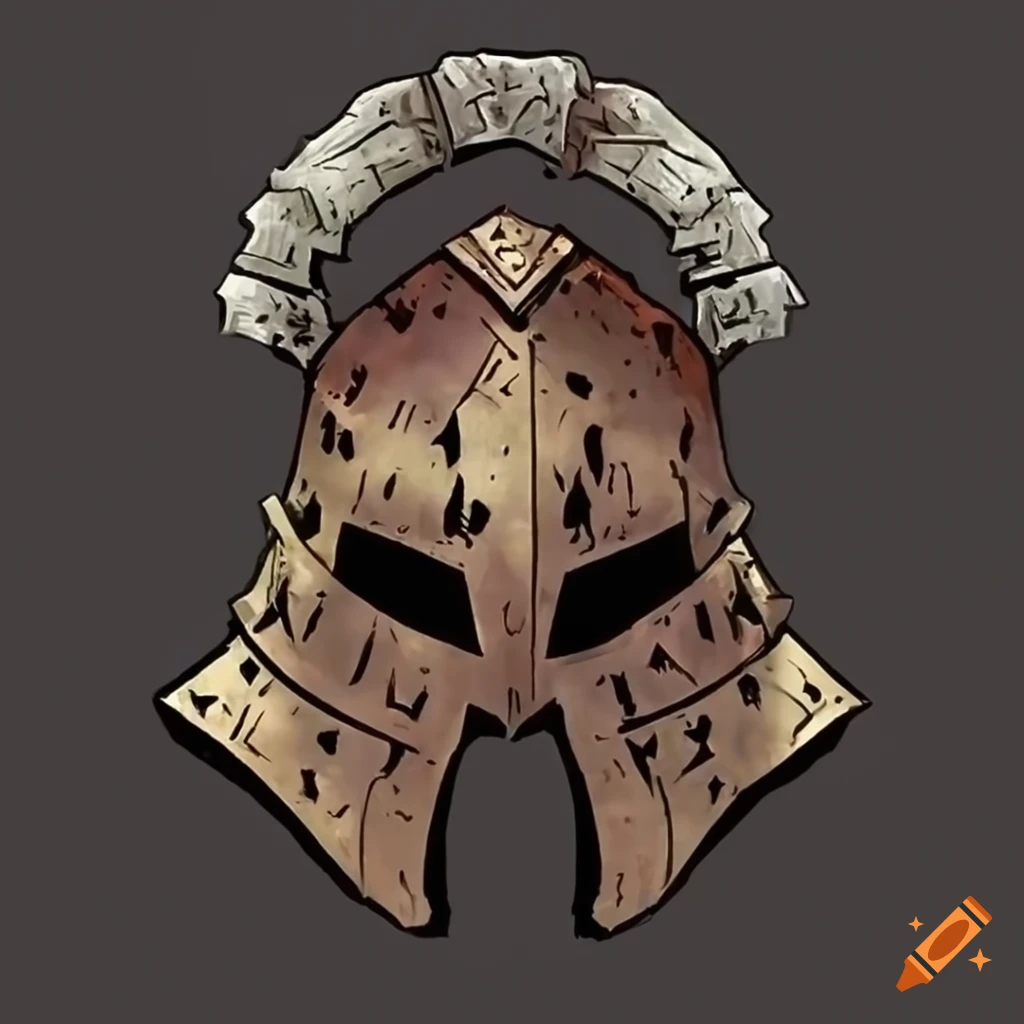 Bronze helmet armor inspired by darkest dungeon